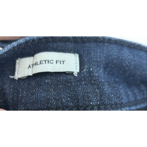 Joseph Abboud Mens Jeans Size Blue Denim 40 X 28 athletic fit dark distressed - Picture 5 of 14